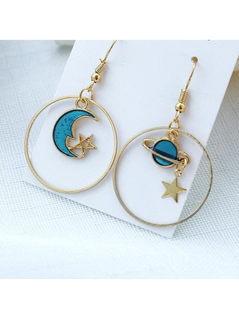 Cosmic Cosmos boutique hanging dangle earrings new